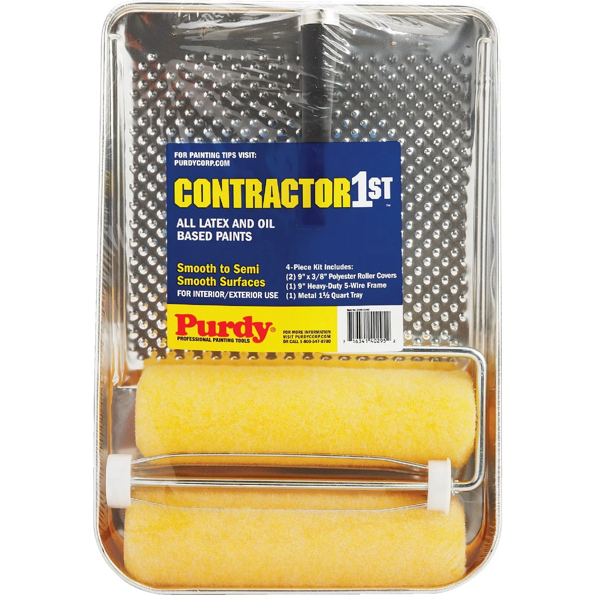 Responsible Purdy Contractor 1st 9 In. 3 8 In. Knit Roller Tray Set 4-Piece Crafted