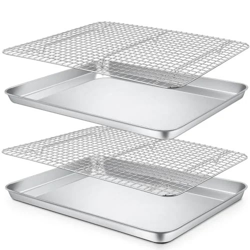 Reliable 19.6 Inch Cookie Baking Sheet Pan with Wire Rack Green