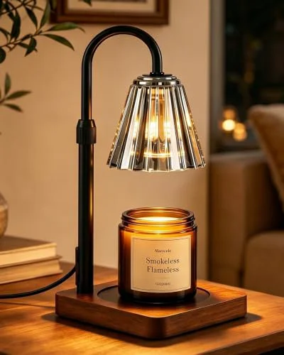 Classic Vintage Candle Warmer Lamp with Timer Dimmer Solid