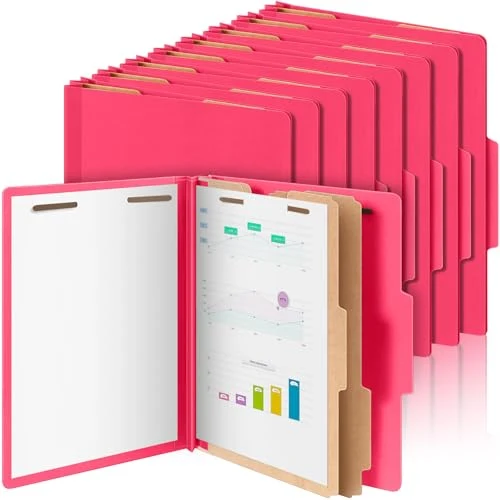 Refined 12 Pcs Classification Folders Letter Size Bulk 12 Count Elite