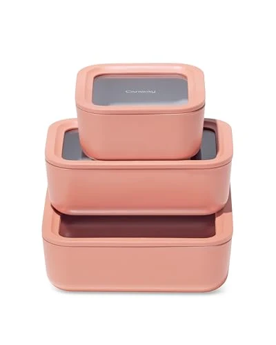 Smart 3 Piece Glass Food Storage Container Set 3 Count High-Grade