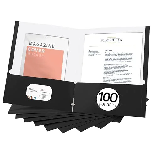 Convenient File folders with Pockets 100 Count User-Friendly