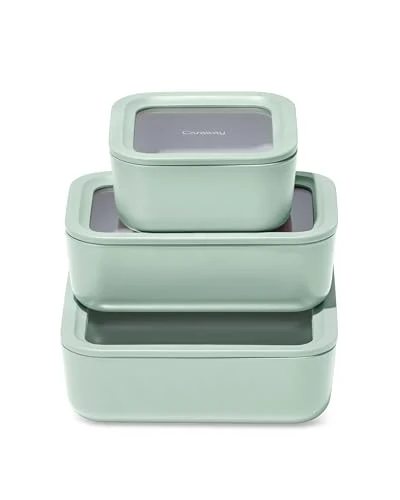 Relaxed 3 Piece Glass Food Storage Container Set 3 Count Fast