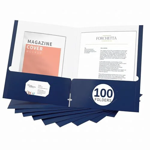 Fashionable File folders with Pockets 100 Count High-Performance