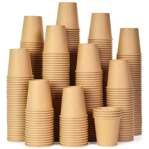 Practical 500 Pack 3 oz Kraft Paper Cups 500 Count Functional