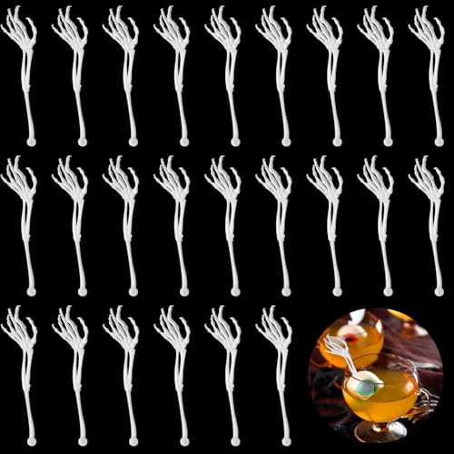 Original Halloween Swizzle Sticks Skeleton Cocktail Garnish First-Class