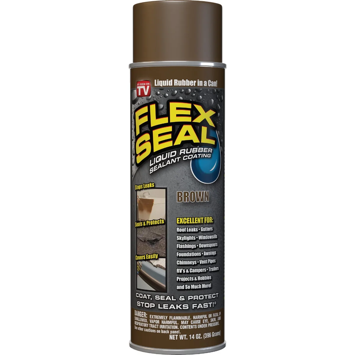 Exceptional FLEX SEAL 14 Oz. Spray Rubber Sealant Brown Healthy