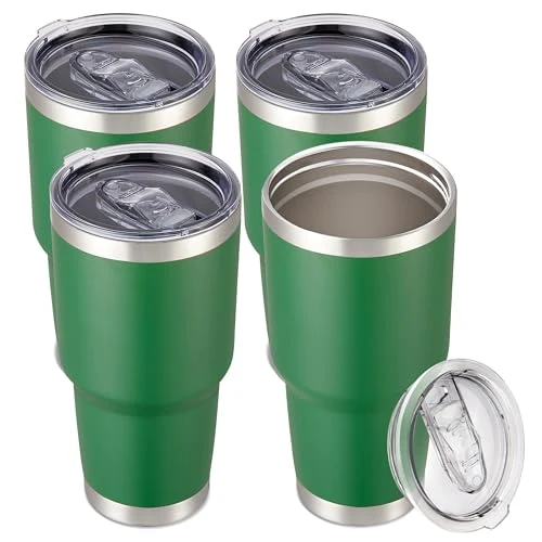 Next-Generation 30 oz Tumbler with Lid Stainless Steel Tumblers Bulk 4 Count Reliable