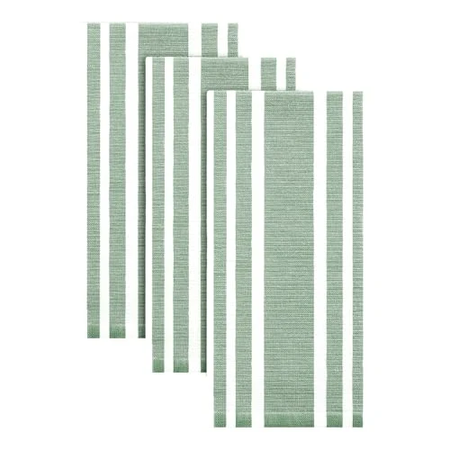 Responsible Premium Cotton Stripe Kitchen Towels 3 Pack 3 Count Excellent