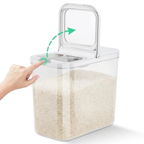 Convenient Rice Flour Storage Container with Automatic Flip Genuine