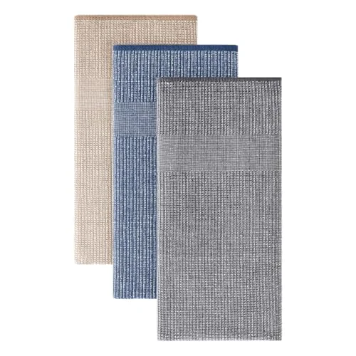 Green 380 GSM Cotton Premium Kitchen Towels 3 Pack 3 Count Powerful