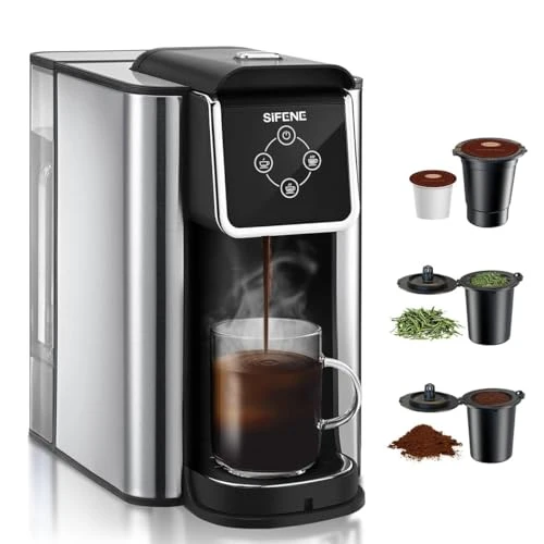Natural 3-in-1 Single Serve Coffee Maker Pod Ground Coffee Tea Brewer Fast Brew Compact Coffee Machine with Touch Screen and 50 oz Water Reservoir Outstanding