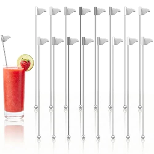 Innovative 20 Pcs Metal Golf Cocktail Stirrers Swizzle Stir Sticks 7.87 Inch Reusable Drink Stirrer Sticks Party Decorations Party Clubhouse and Outing Decorations 20 Count Quality