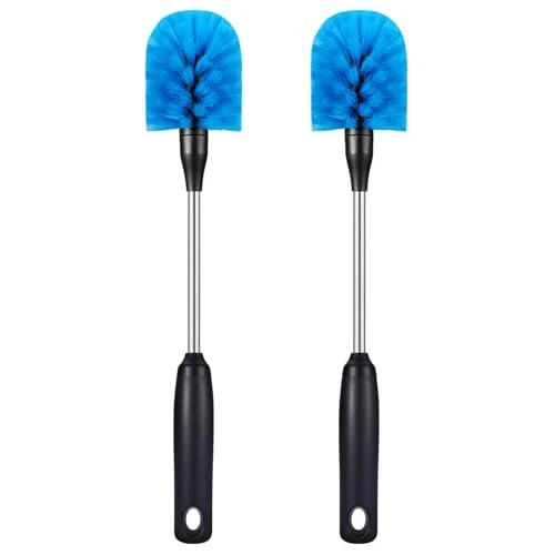 Convenient Stainless Steel Bottle Brush with Replaceable Head 2 Count Trusted