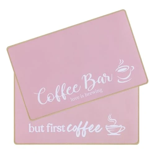 Casual Coffee Mat 2 Pack 12x19 Inch Absorbent Non 2 Count Exclusive