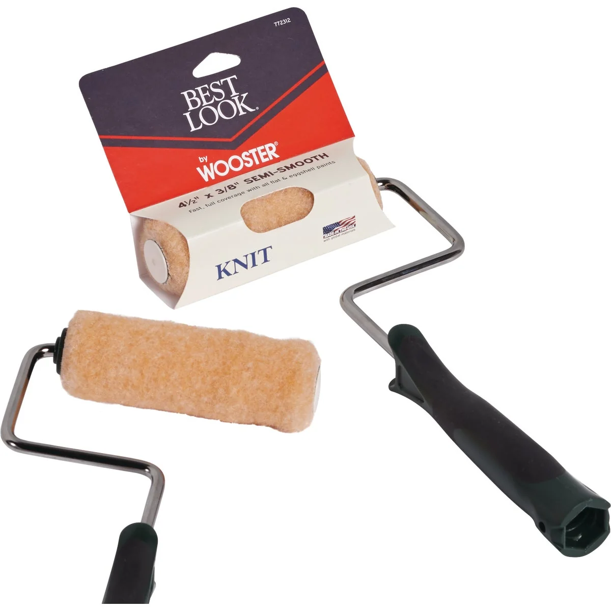 Reusable Look By Wooster 4-1 2 In. x 3 8 In. Mini Knit Paint Roller Cover Frame Pure