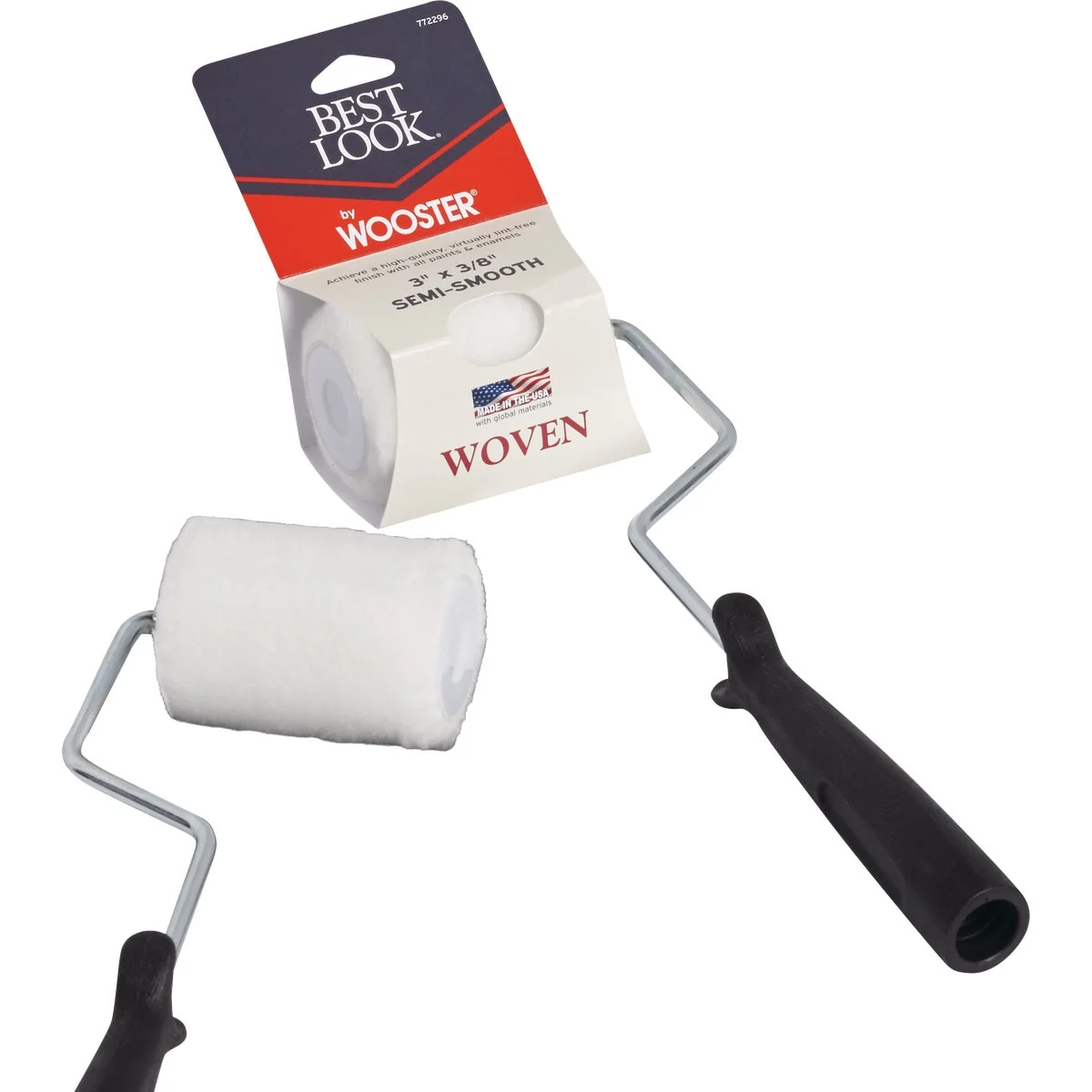 Innovative Look By Wooster 3 In. x 3 8 In. Woven Paint Trim Roller Eco-Friendly