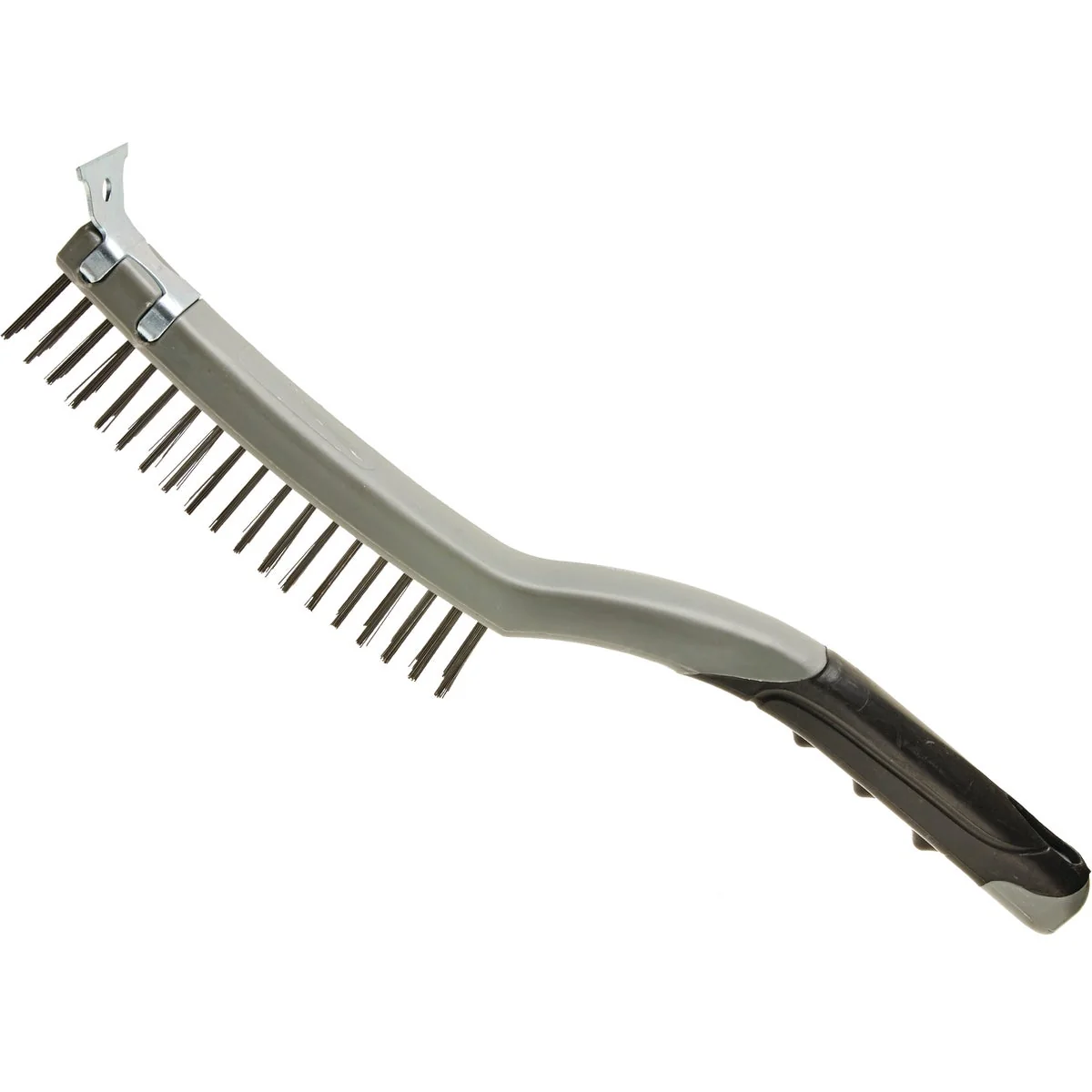 Comfortable Look 5-1 4 In. x 1 2 In. Stiff Wire Brush with Scraper Long-Lasting