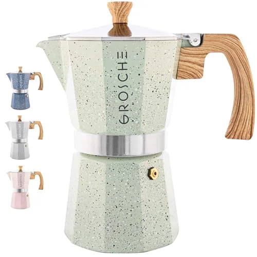 Advanced Milano Stovetop Espresso Maker Moka Pot 9 espresso Cup 15.2oz Mint 9 Count Trendy
