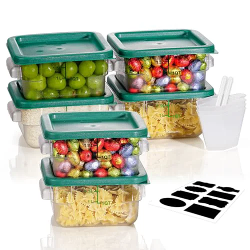 Functional 2QT NSF Food Storage Containers with Lids 5.99 Count Smooth