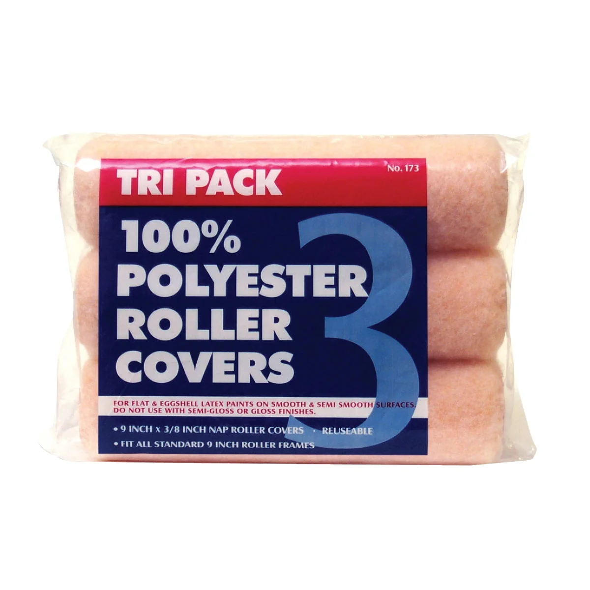 Certified Premier 9 In. x 3 8 In. Polyester Knit Fabric Roller Cover 3-Pack Sustainable