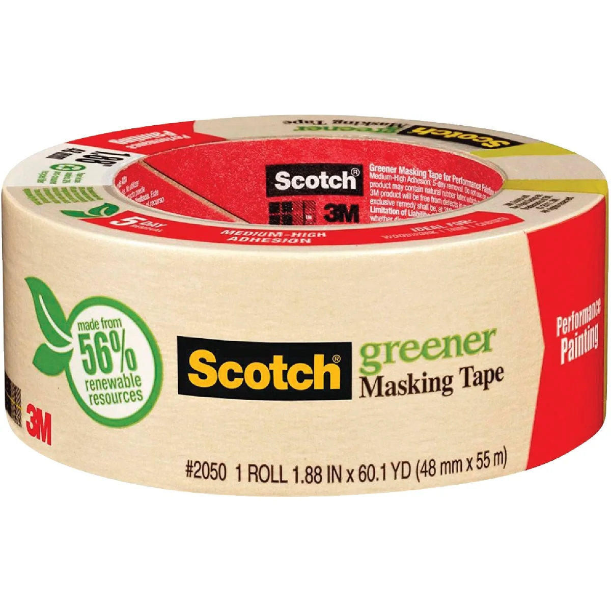 Crafted 3M Scotch 1.88 x 60.1 Yd. General Painting Masking Tape Efficient