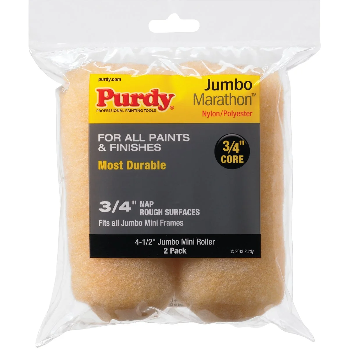 Sustainable Purdy Jumbo Marathon 4-1 2 In. x 3 4 In. Mini Knit Fabric Roller Cover 2-Pack Clean