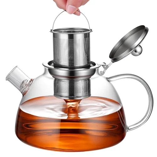 Elegant Glass Teapot with Removable Infuser Natural