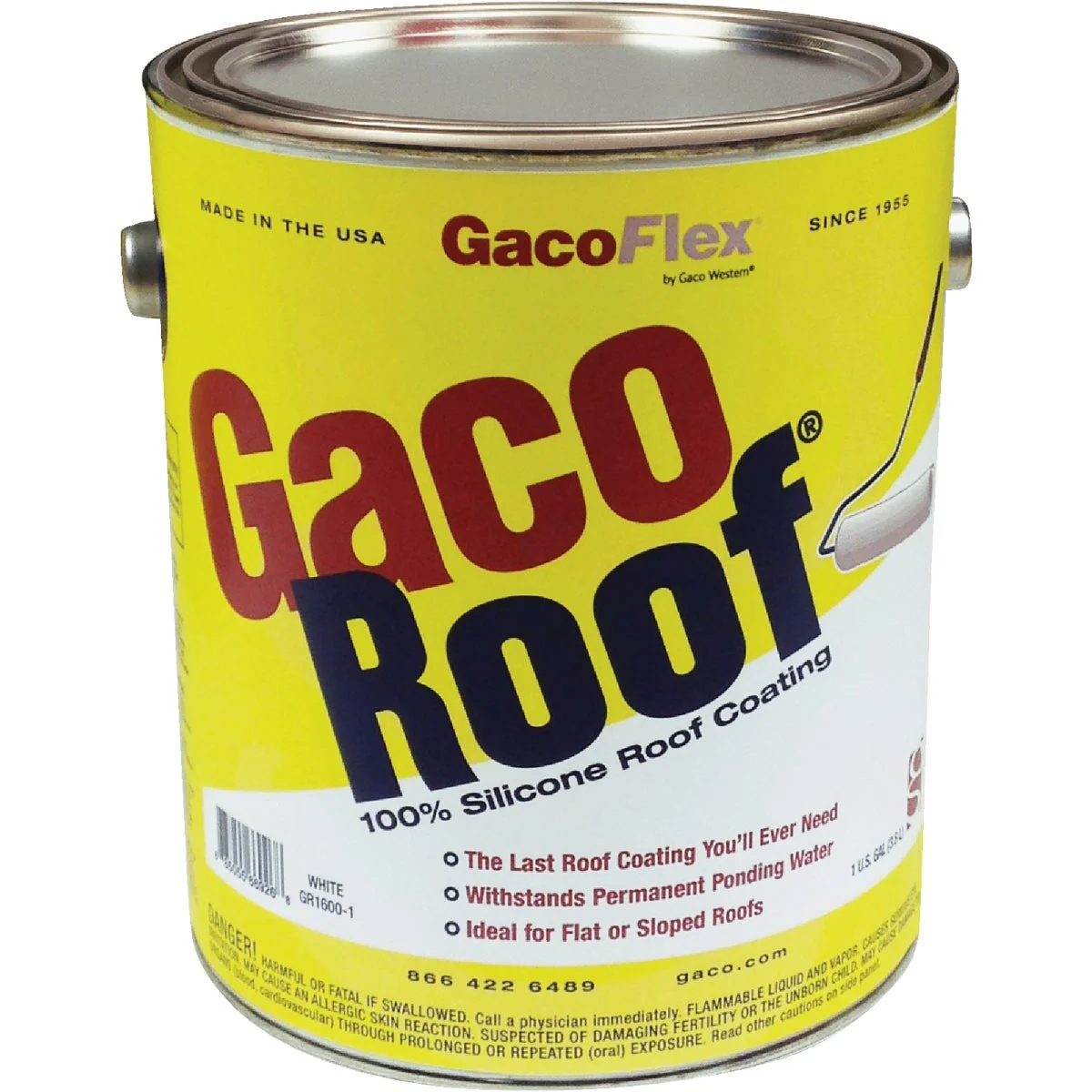 Efficient GacoFlex GacoRoof VOC-Compliant Silicone Roof Coating White 1 Gal. Proven