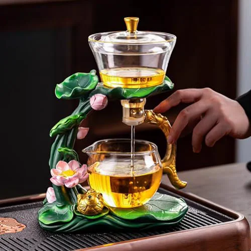 First-Class Glass Lotus Teapot with Infuser Fine