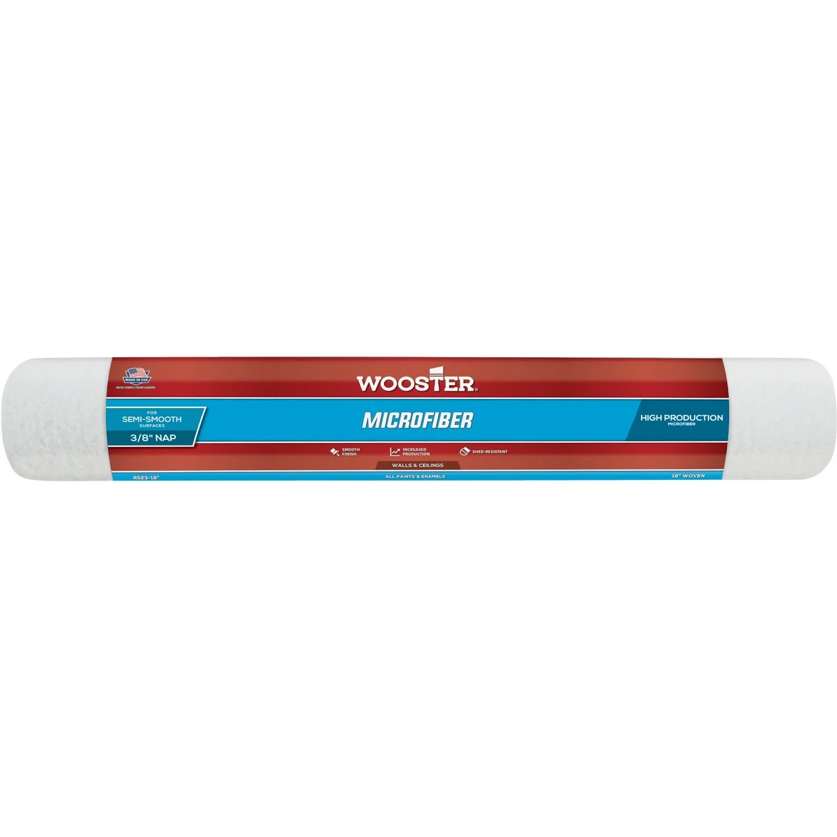 Exclusive Wooster 18 In. x 3 8 In. Microfiber Roller Cover Premium Material