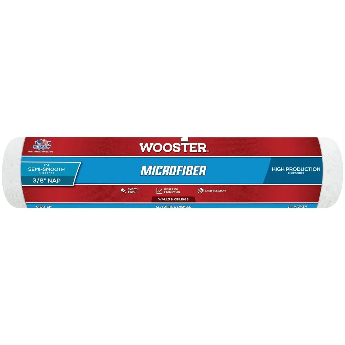 Prestigious Wooster 14 In. x 3 8 In. Microfiber Roller Cover Classic