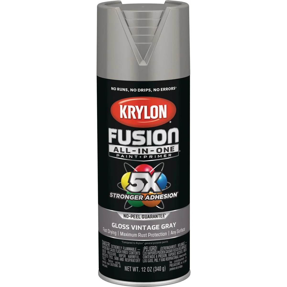 Top-Quality Krylon Fusion All-In-One Gloss Spray Paint Primer Vintage Gray Carefully Designed