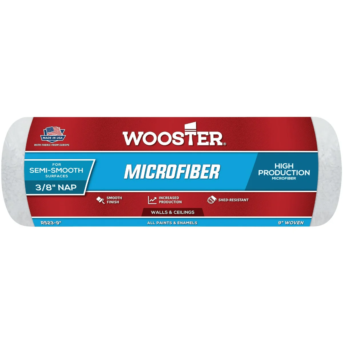 Versatile Wooster 9 In. x 3 8 In. Microfiber Roller Cover Genuine