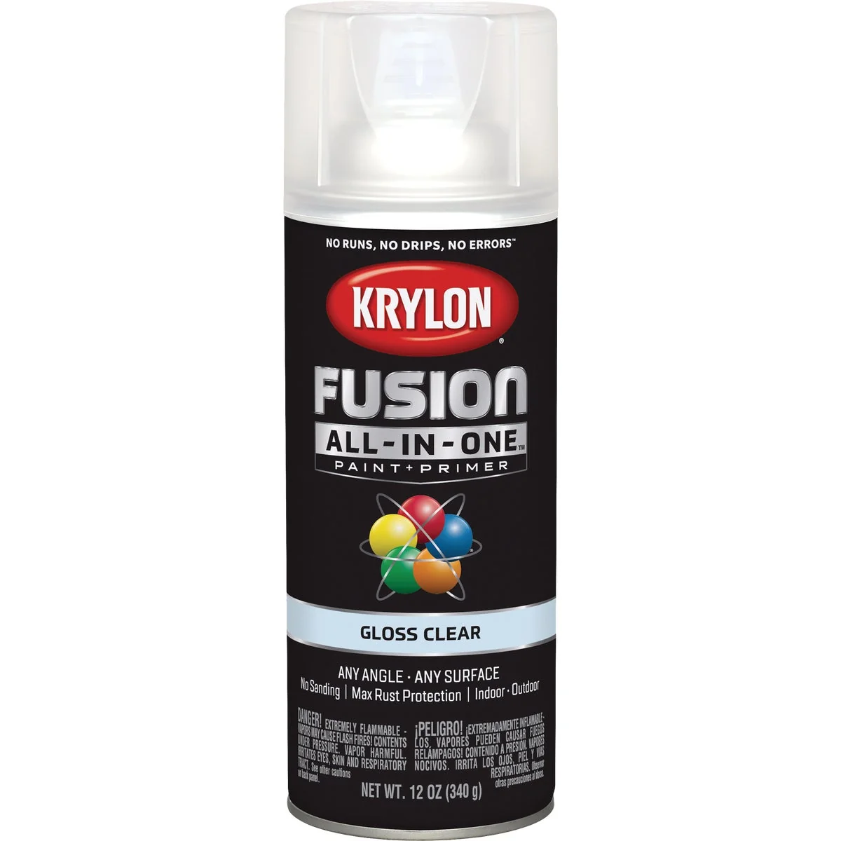 Artisan Krylon Fusion All-In-One Gloss Spray Paint Primer Clear Excellent