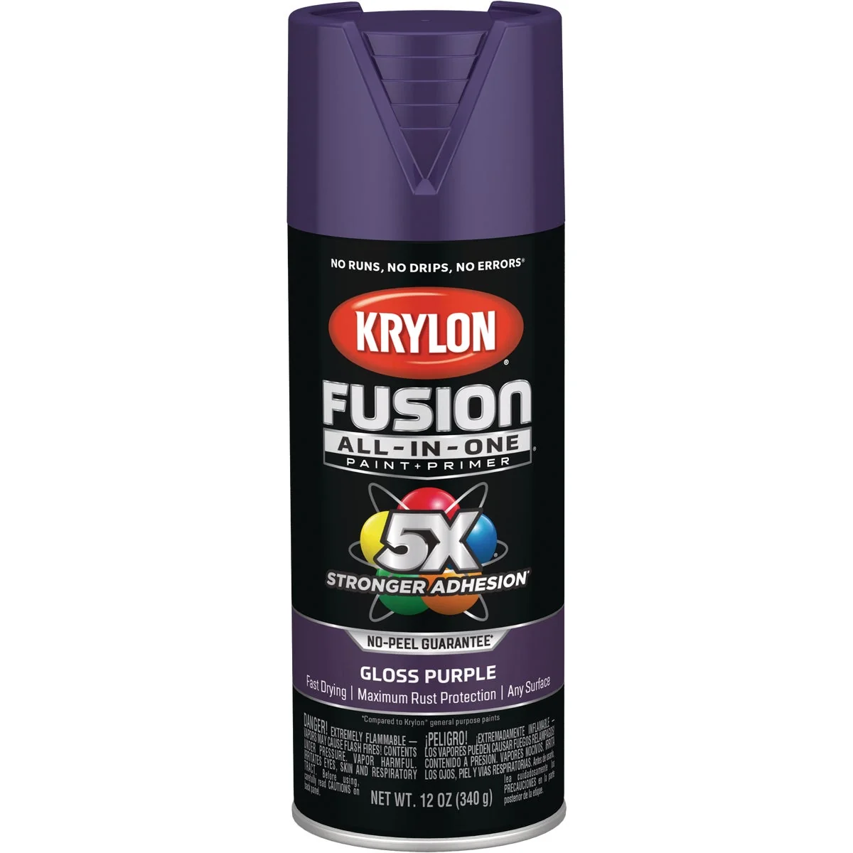 Exceptional Krylon Fusion All-In-One Gloss Spray Paint Primer Purple Green