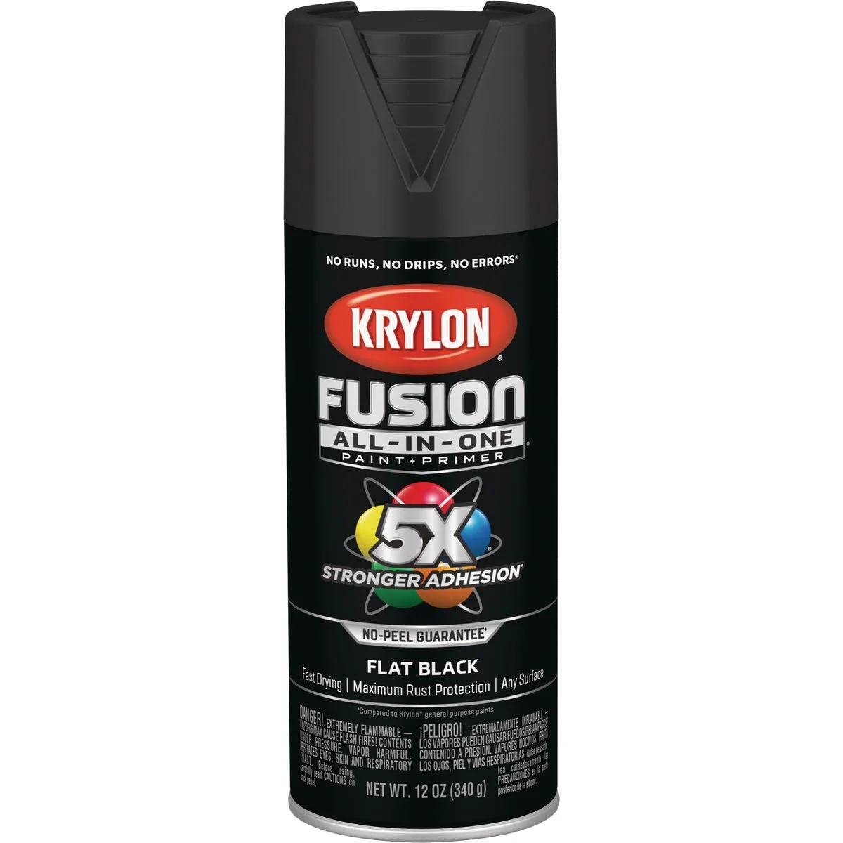 Minimalist Krylon Fusion All-In-One Flat Spray Paint Primer Black Lightweight