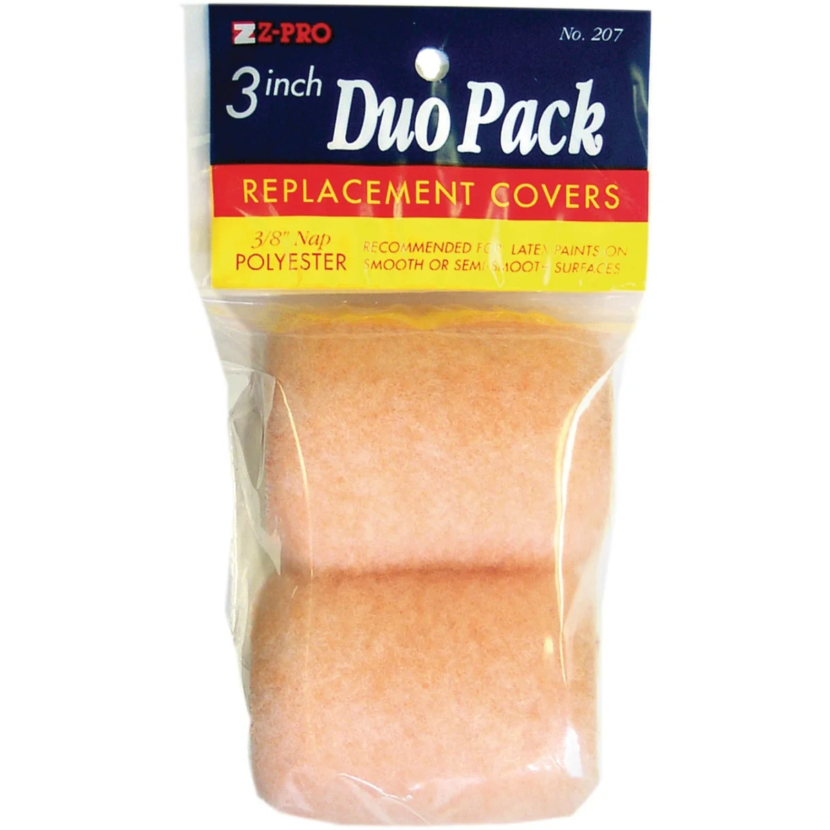 Lightweight Premier Z-Pro 3 In. x 3 8 In. Polyester Knit Fabric Roller Cover 2-Pack Selected