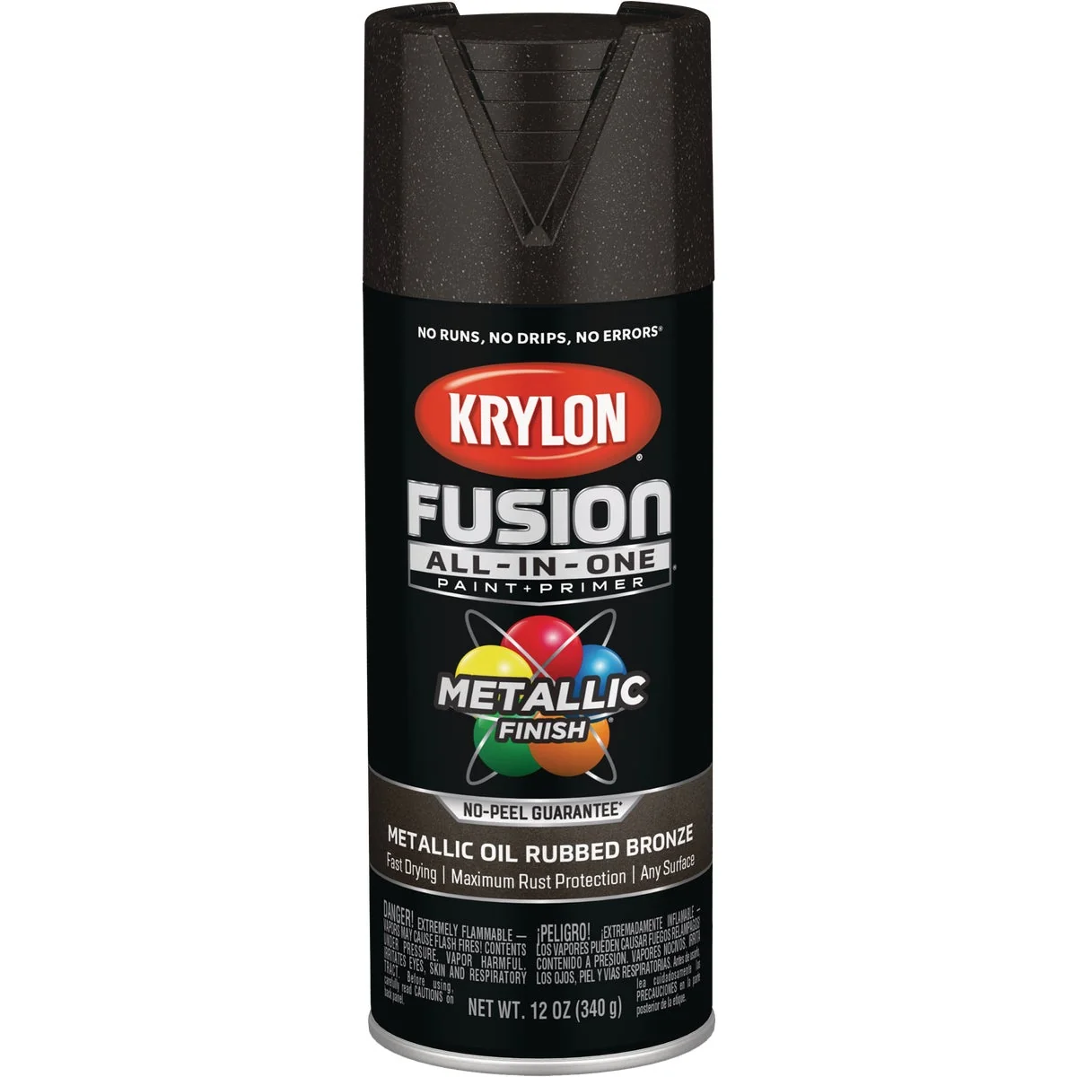Powerful Krylon Fusion All-In-One Metallic Spray Paint Primer Oil Rubbed Bronze Easy-to-Use