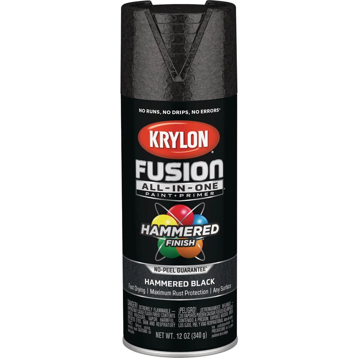 Certified Krylon Fusion All-In-One Hammered Spray Paint Primer Black Optimized