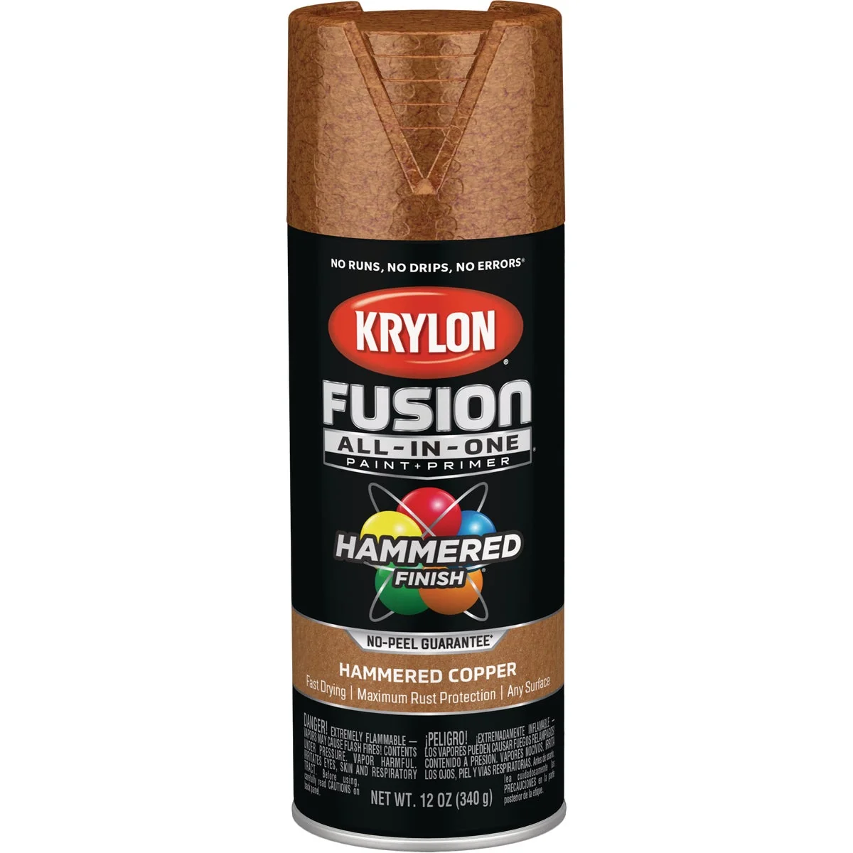 Original Design Krylon Fusion All-In-One Hammered Spray Paint Primer Copper Relaxed