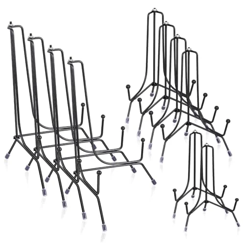 Natural 10 Pack Upgraded Plate Display Stands 10 Count Powerful