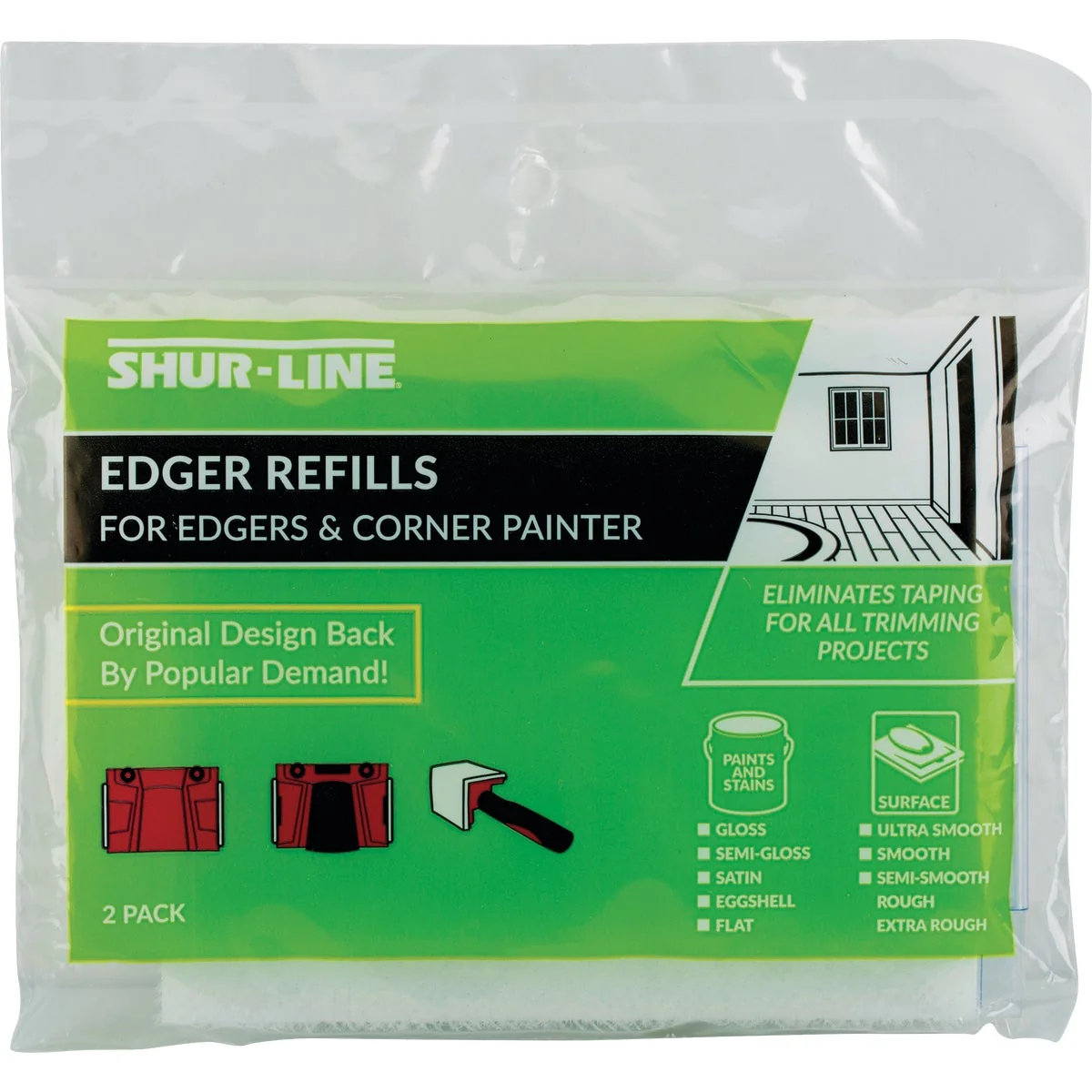 Original Shur-Line 5 In. Paint Pad 2- Pack Practical