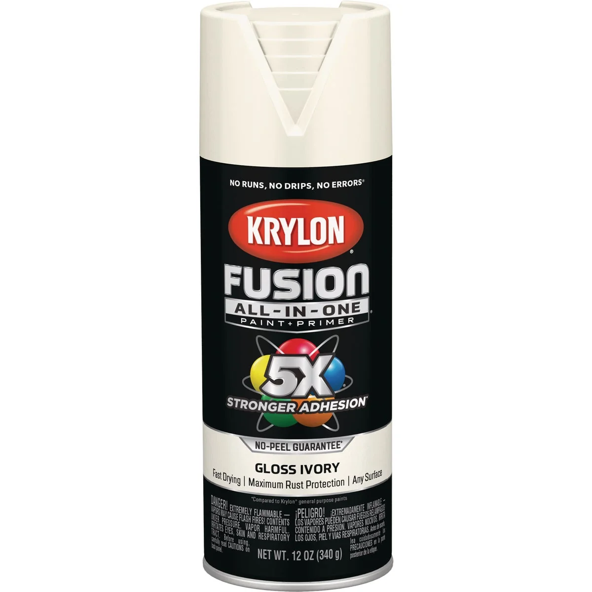 Next-Generation Krylon Fusion All-In-One Gloss Spray Paint Primer Ivory Smart
