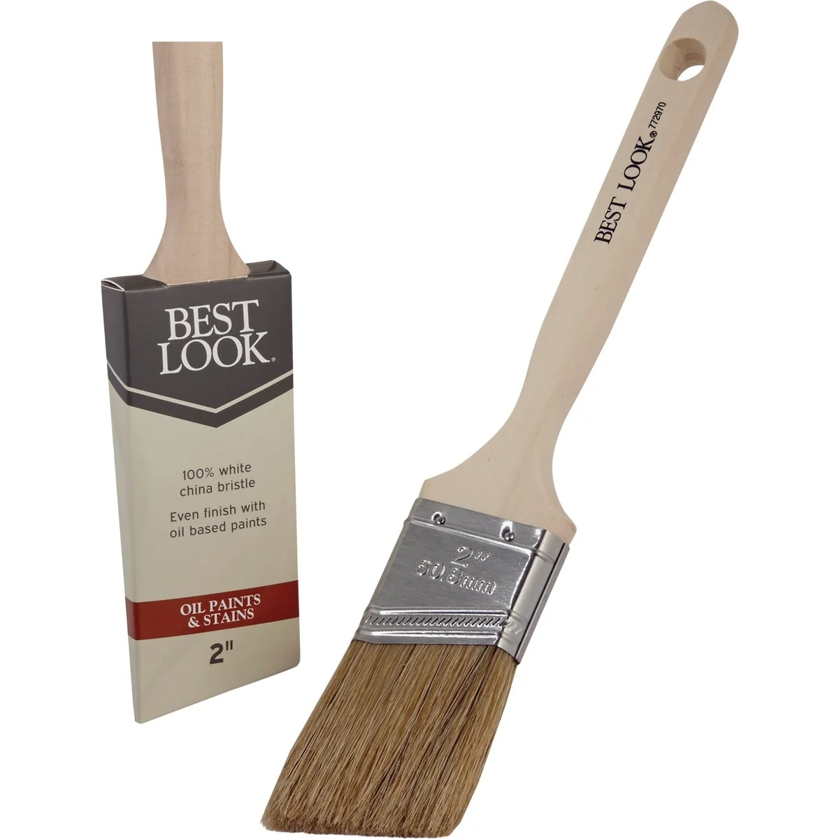 Healthy Look 2 In. Angle White Natural China Bristle Paint Brush Original