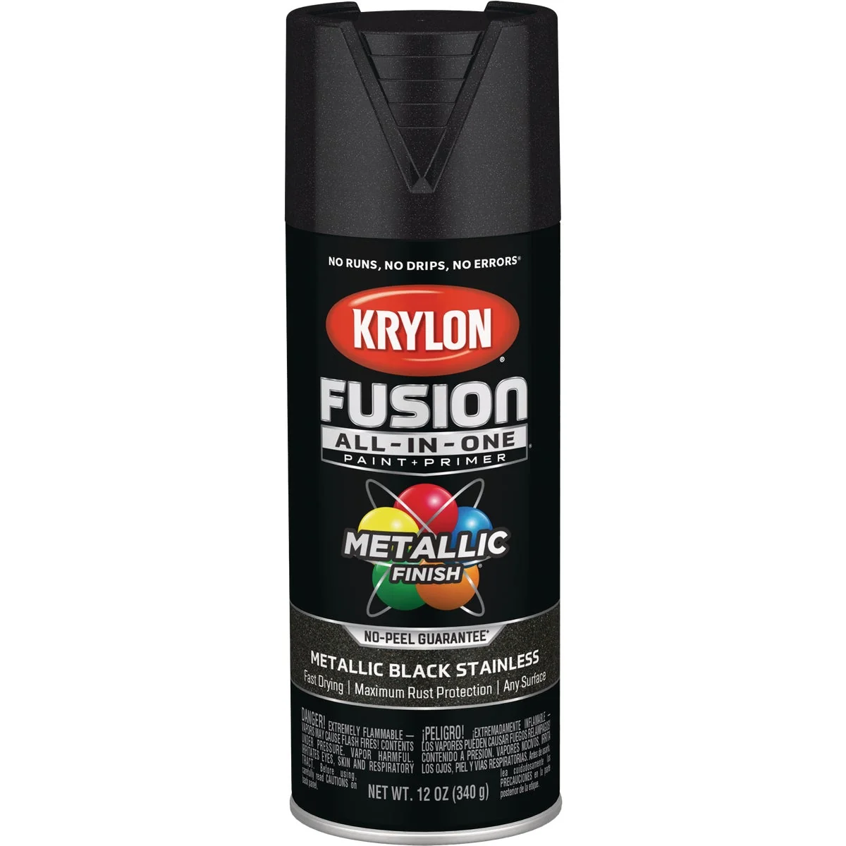 Selected Krylon Fusion All-In-One Metallic Spray Paint Primer Black Stainless Dependable