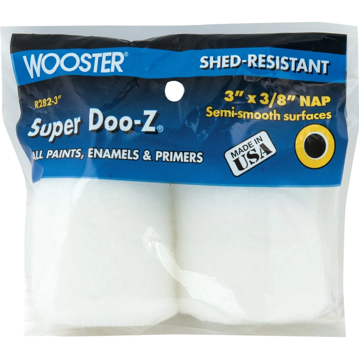Top-Quality Wooster Trim 3 In. x 3 8 In. Woven Fabric Roller Cover 2-Pack Classic