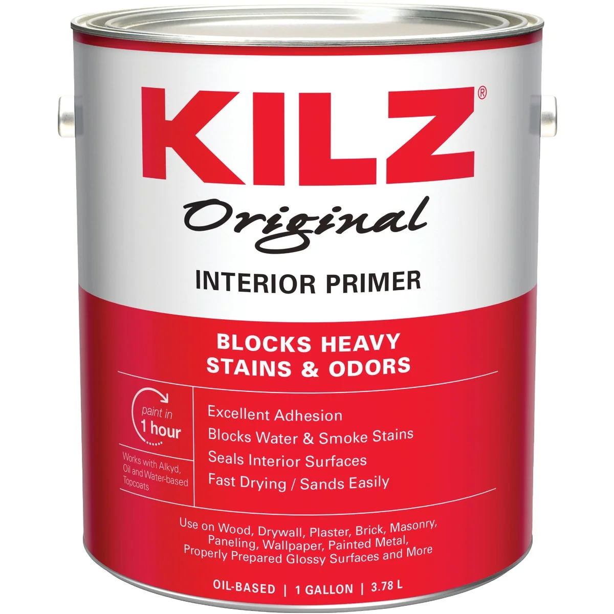 Unique Kilz Oil-Based Interior Primer Sealer Stainblocker White 1 Gal. Functional