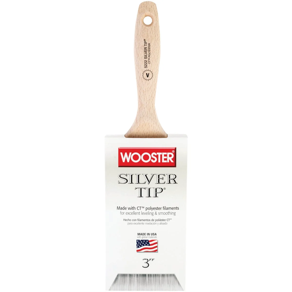 Verified Wooster SILVER TIP 3 In. Flat Varnish And Paint Brush Excellent