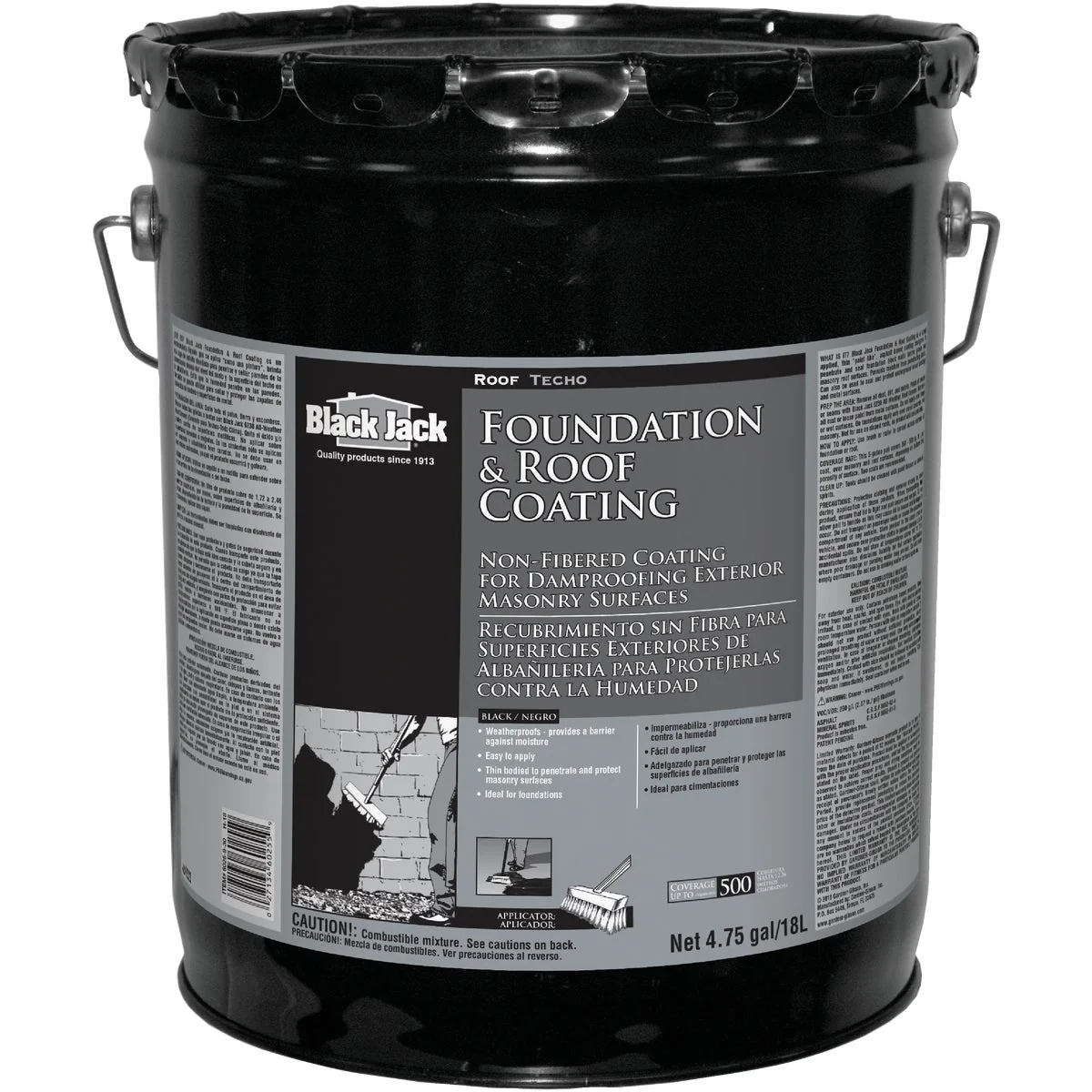 Prestigious Black Jack 5 Gal. Non-Fibered Foundation and Roof Coating Authentic